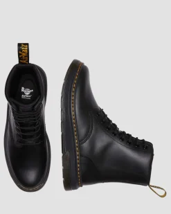 Dr. Martens Boots Crewson En Cuir à Lacets BLACK Fashion