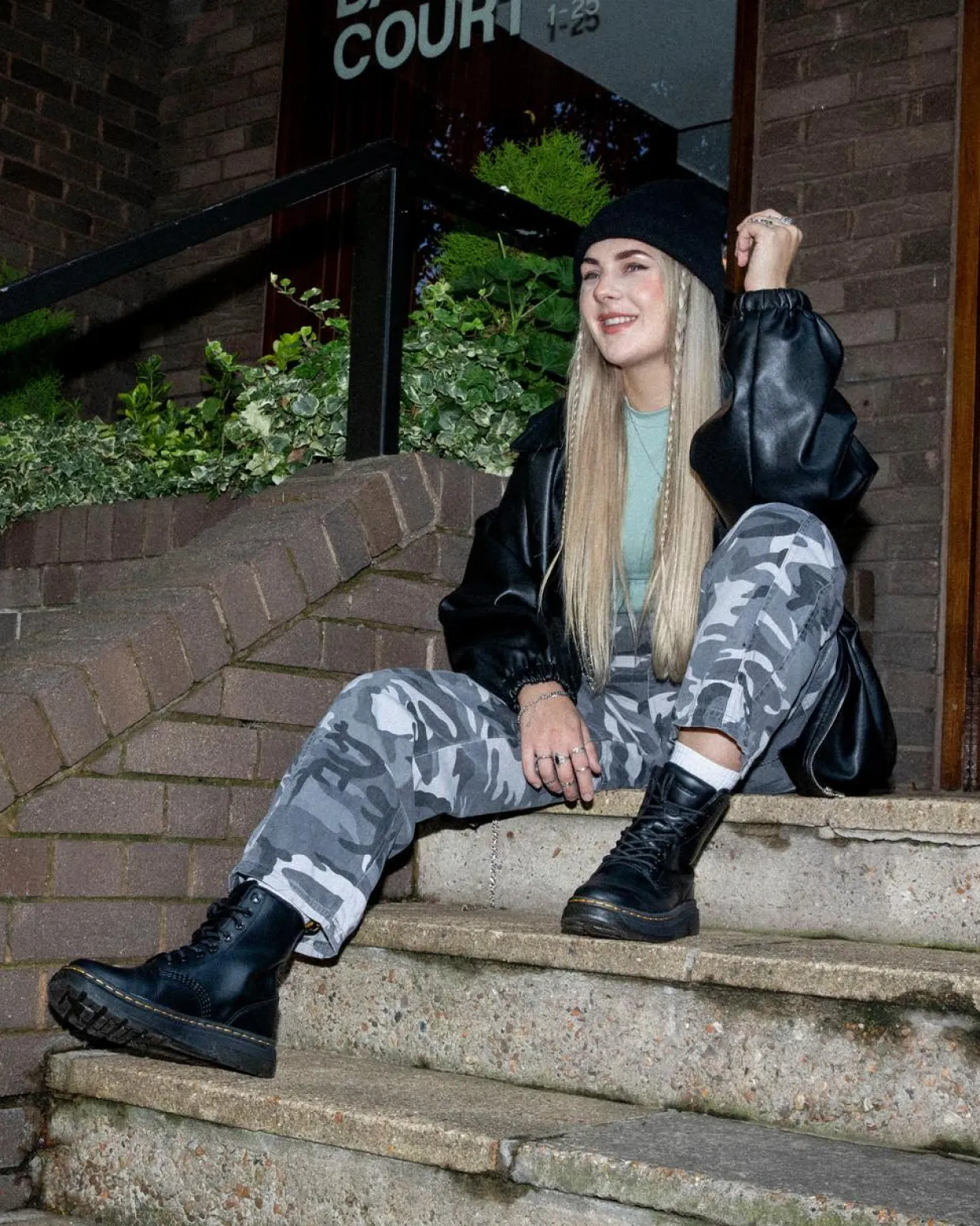 Dr. Martens Boots Crewson En Cuir à Lacets BLACK Fashion