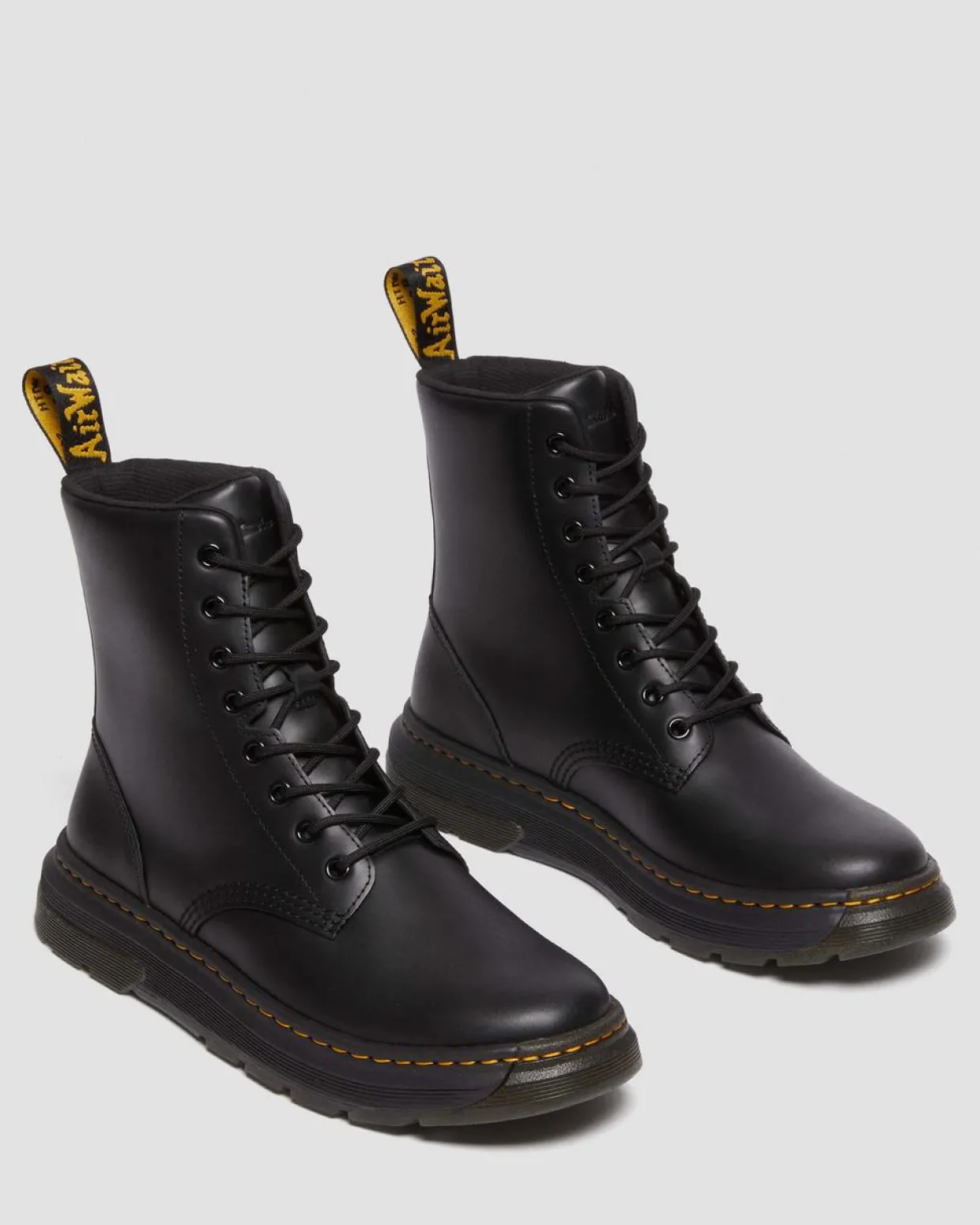 Dr. Martens Boots Crewson En Cuir à Lacets BLACK Fashion