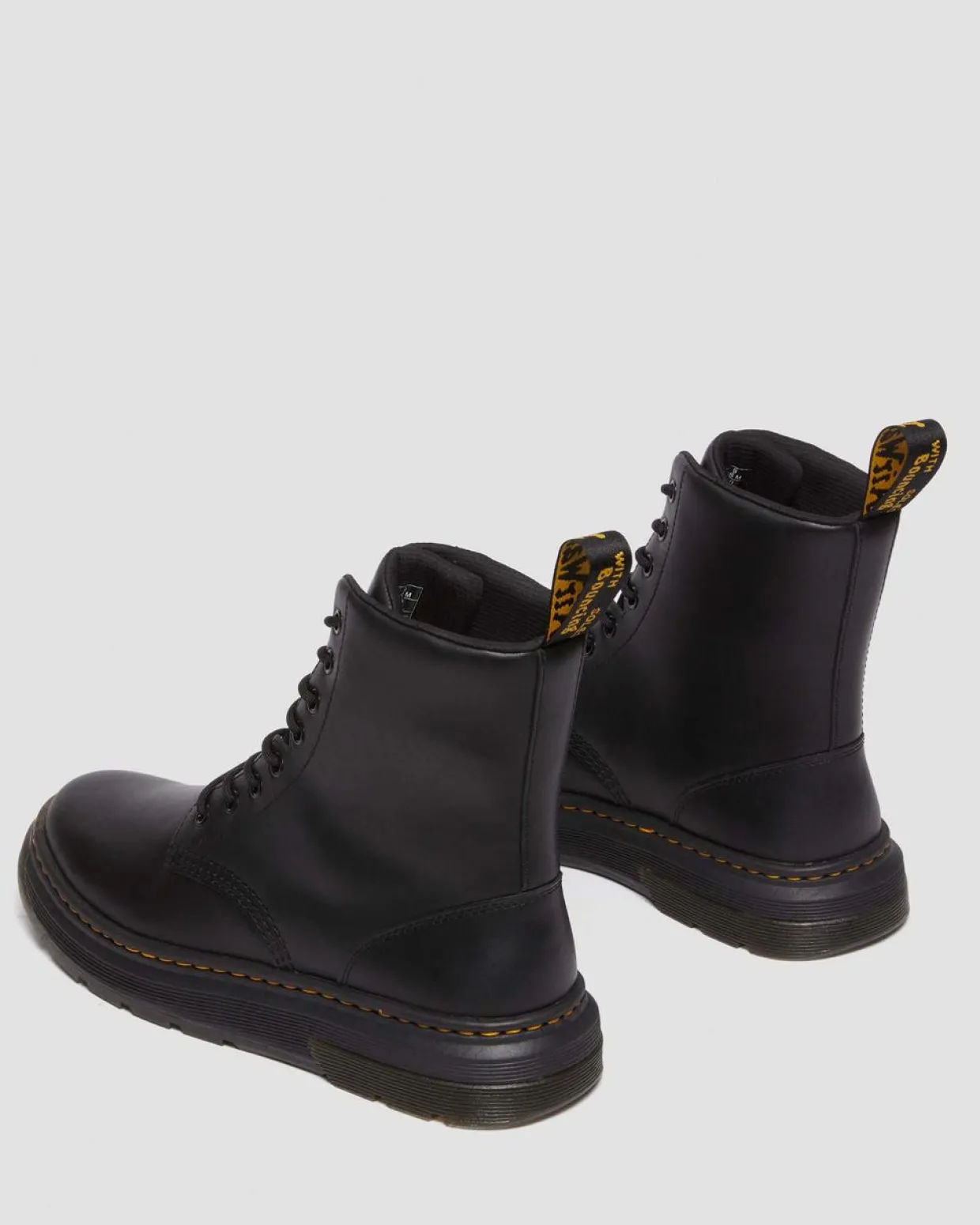 Dr. Martens Boots Crewson En Cuir à Lacets BLACK Fashion