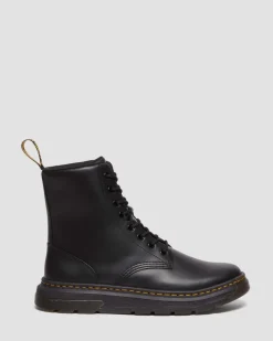 Dr. Martens Boots Crewson En Cuir à Lacets BLACK Fashion