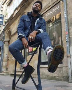 Dr. Martens Boots 1460DM's Wintergrip En Cuir Noir — Snowplow Shop
