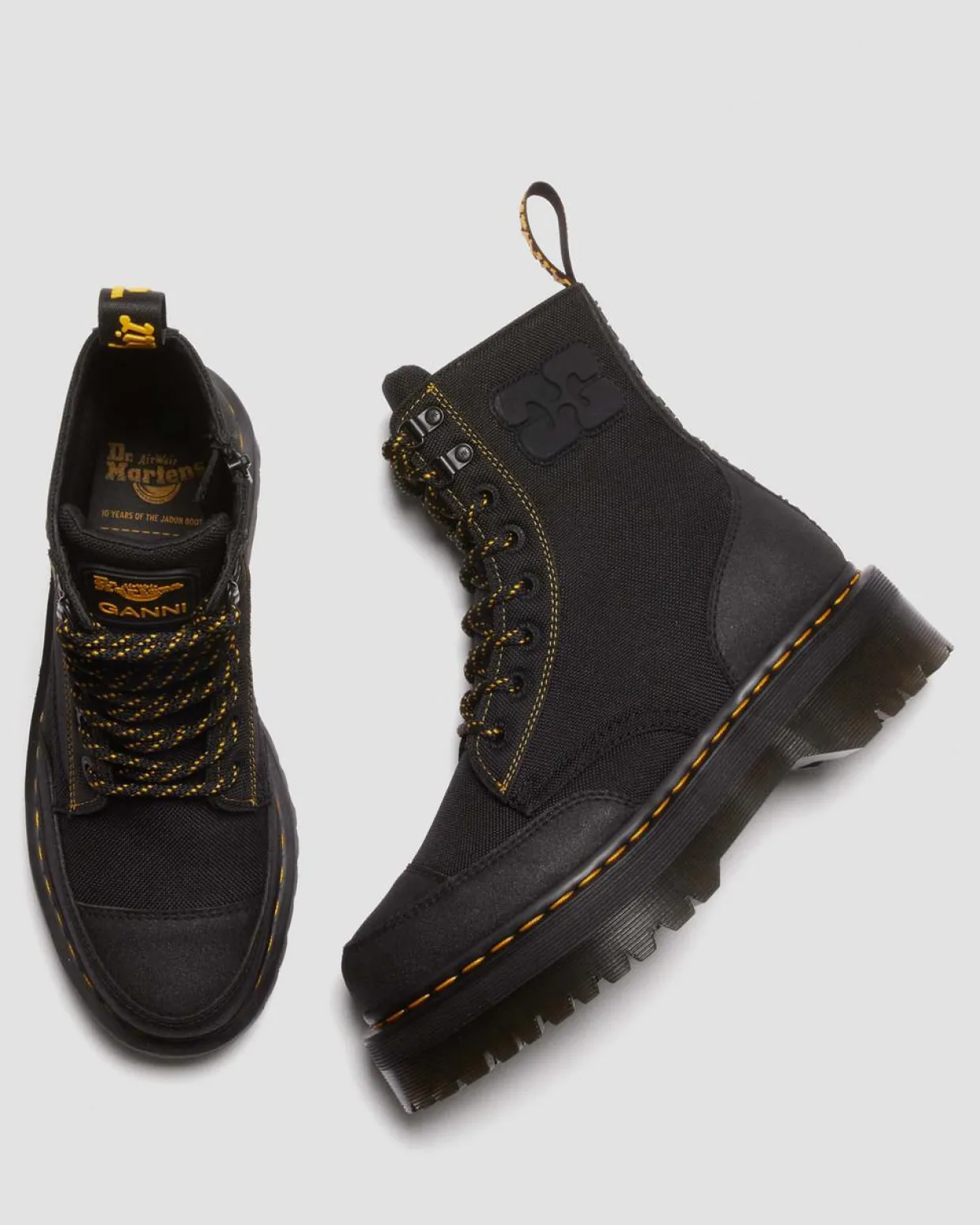 Dr. Martens BOOTS JADON GANNI EN NYLON Noir Outlet