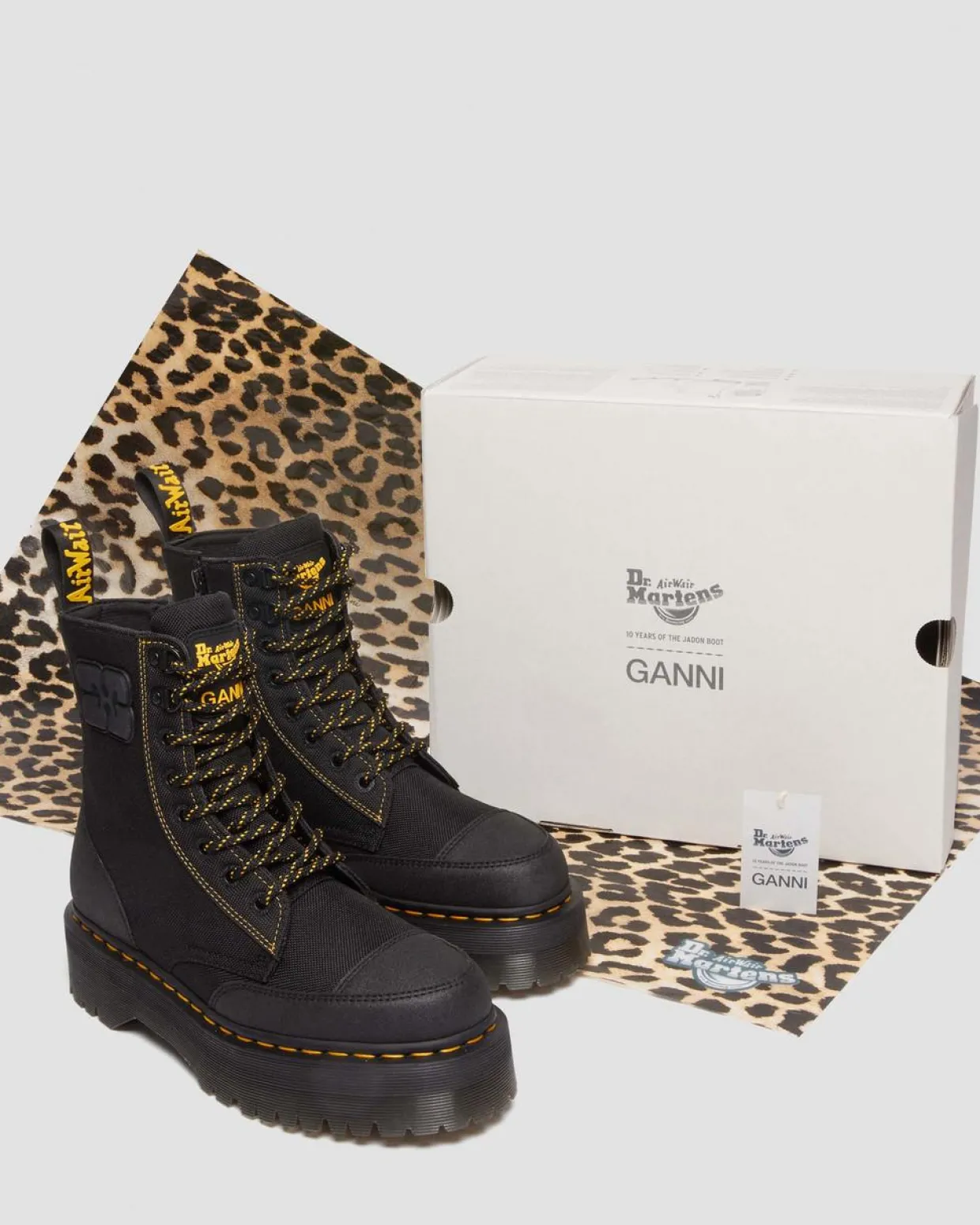 Dr. Martens BOOTS JADON GANNI EN NYLON Noir Outlet