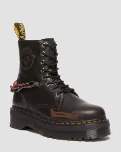 Dr. Martens Boots Jadon Mad Max En Cuir Dark Taupe — Orleans Cheap