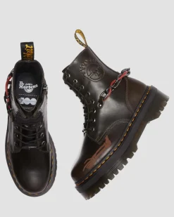 Dr. Martens Boots Jadon Mad Max En Cuir Dark Taupe — Orleans Cheap