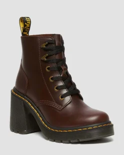 Dr. Martens Boots Jesy En Cuir à Talons évasés Dark Brown Best