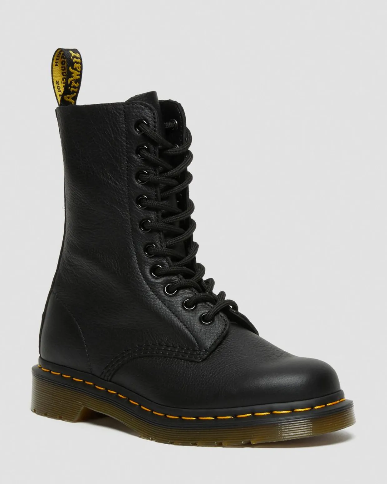 Dr. Martens Boots Montantes 1490 En Cuir Virginia Noir — Virginia Best Sale