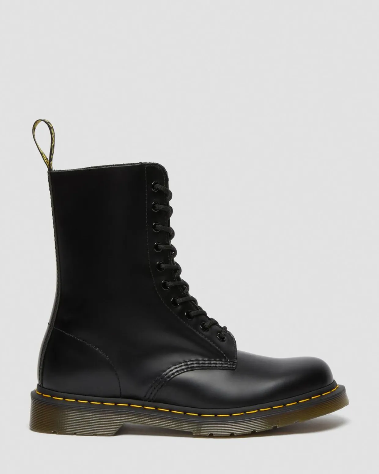 Dr. Martens Boots Montantes 1490 En Cuir Smooth à Lacets Noir — Smooth Leather New