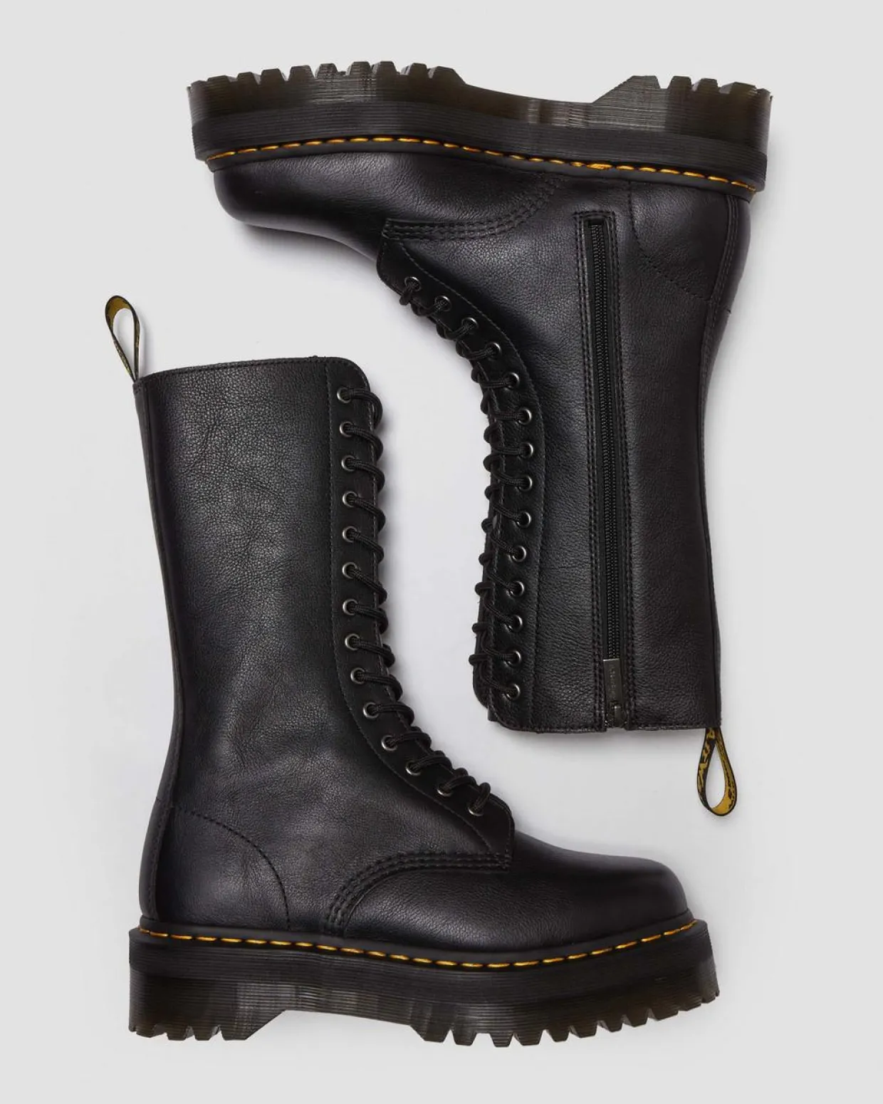 Dr. Martens Boots Montantes 1B99 En Cuir Pisa à Lacets Noir — Pisa Best