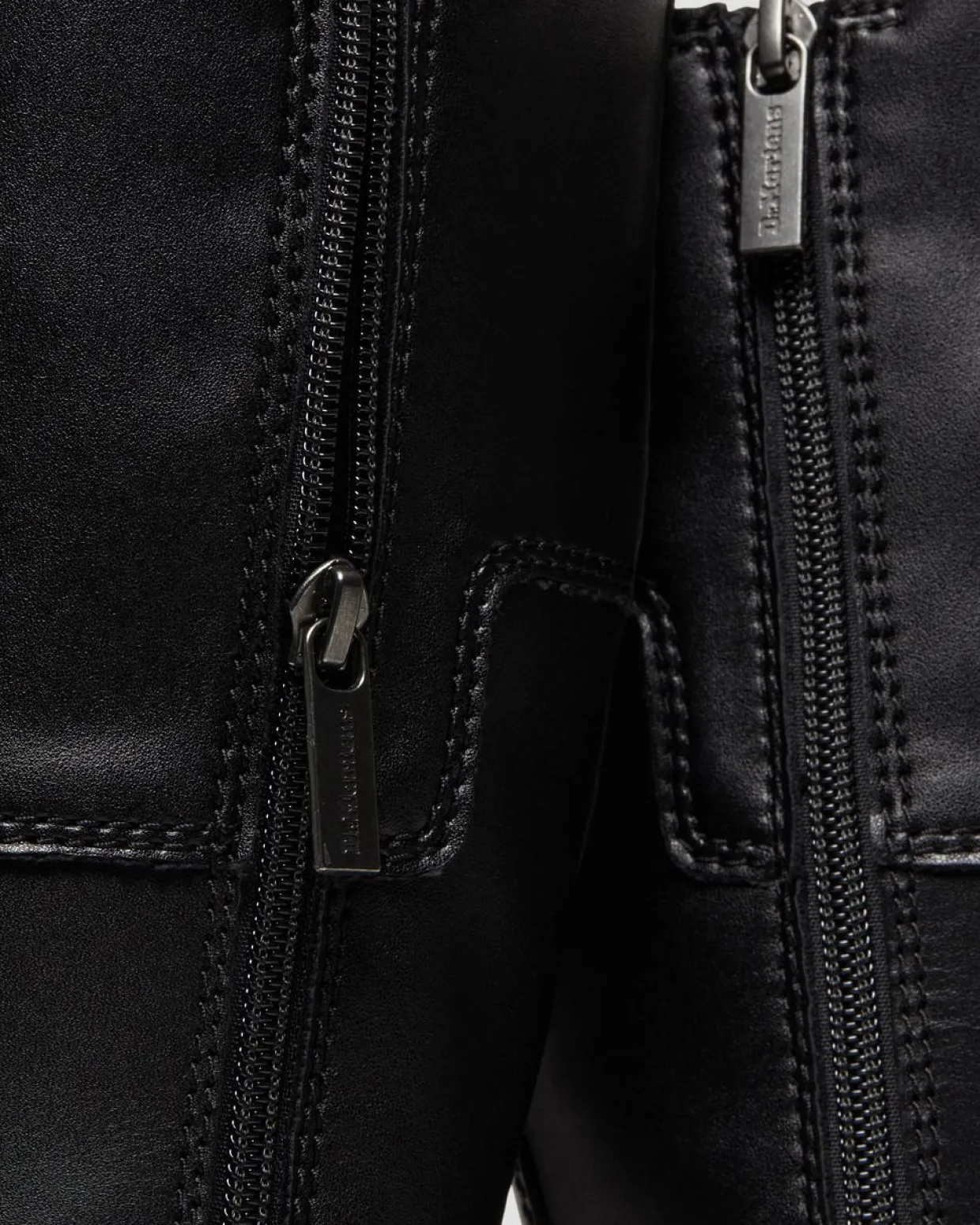 Dr. Martens Boots Montantes Plateformes Audrick En Cuir 20 œillets Noir — Nappa Lux Cheap