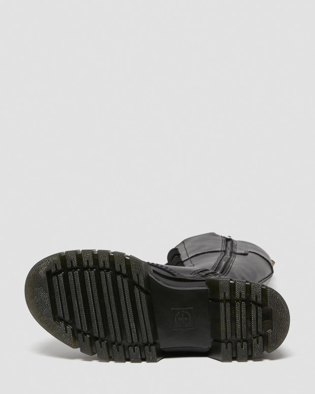 Dr. Martens Boots Montantes Plateformes Audrick En Cuir 20 œillets Noir — Nappa Lux Cheap
