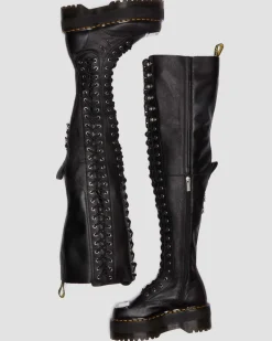 Dr. Martens Boots Plateformes 28 œillets XTRM Max En Cuir Virginia Noir — Virginia Store