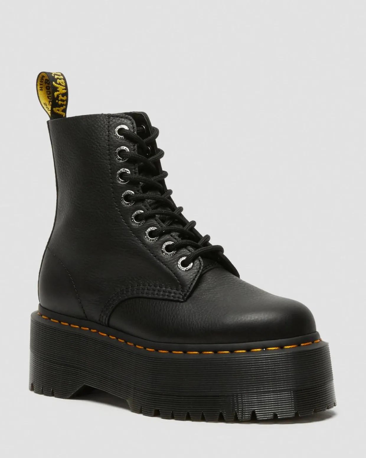 Dr. Martens Boots Plateformes 1460 Pascal Max En Cuir Noir — Pisa Discount