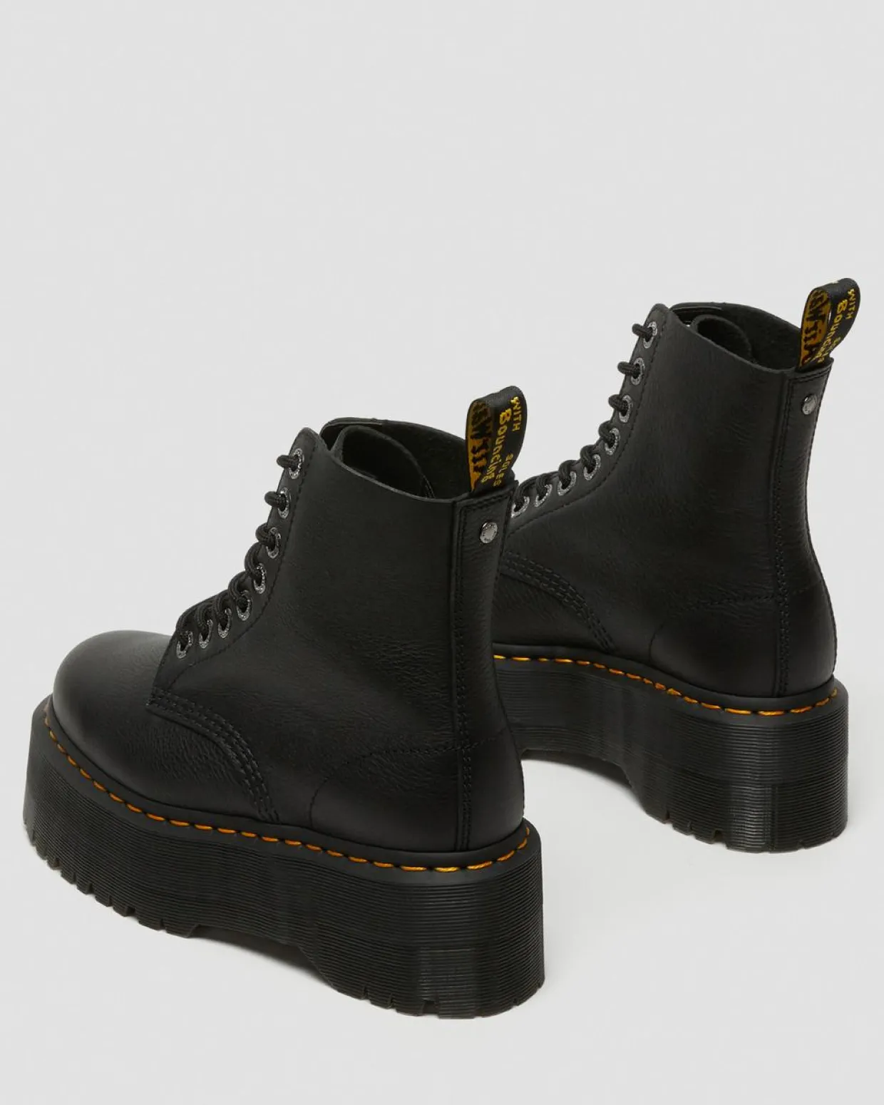 Dr. Martens Boots Plateformes 1460 Pascal Max En Cuir Noir — Pisa Discount