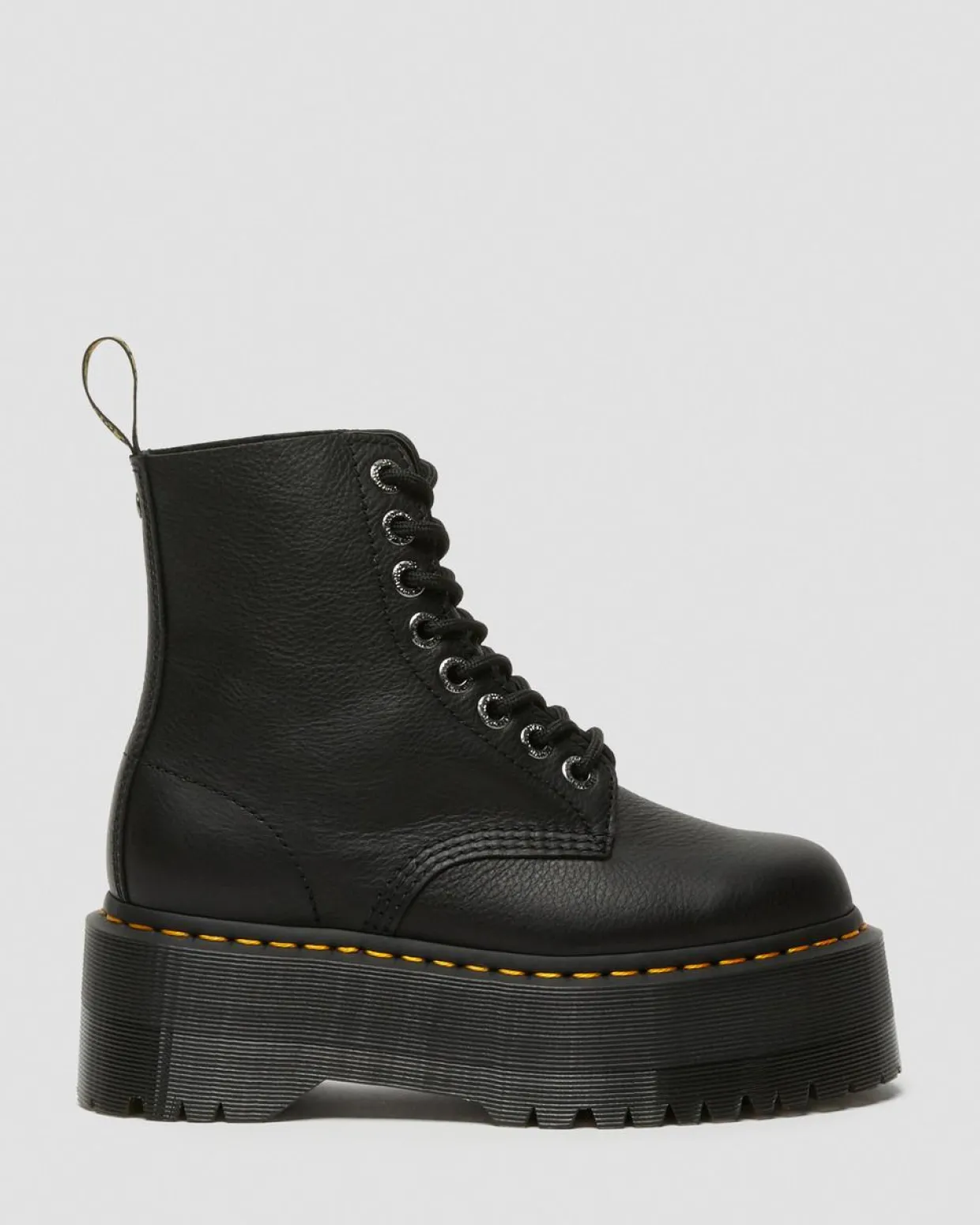 Dr. Martens Boots Plateformes 1460 Pascal Max En Cuir Noir — Pisa Discount