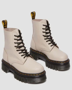 Dr. Martens Boots Plateformes Audrick Nappa Lux VINTAGE TAUPE — Nappa Lux Best Sale