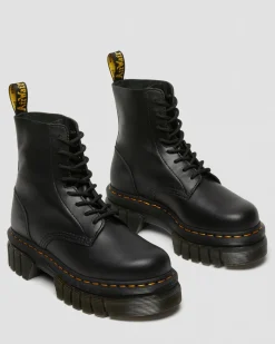Dr. Martens Boots Plateformes Audrick Nappa Lux Noir — Nappa Lux Best Sale