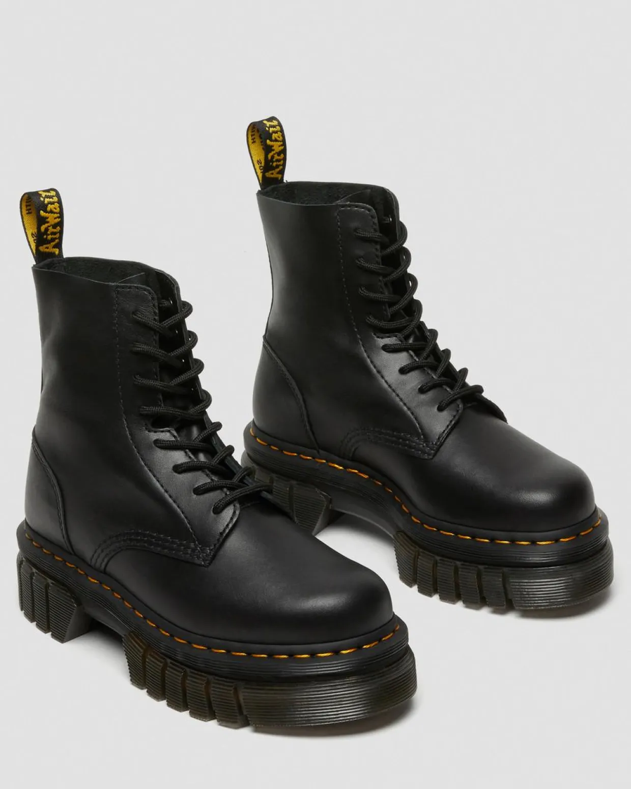 Dr. Martens Boots Plateformes Audrick Nappa Lux Noir — Nappa Lux Best Sale