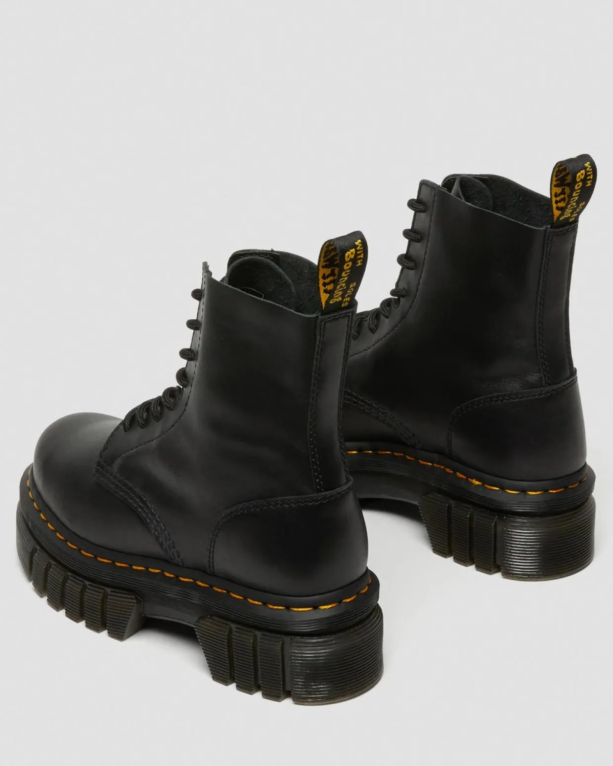 Dr. Martens Boots Plateformes Audrick Nappa Lux Noir — Nappa Lux Best Sale