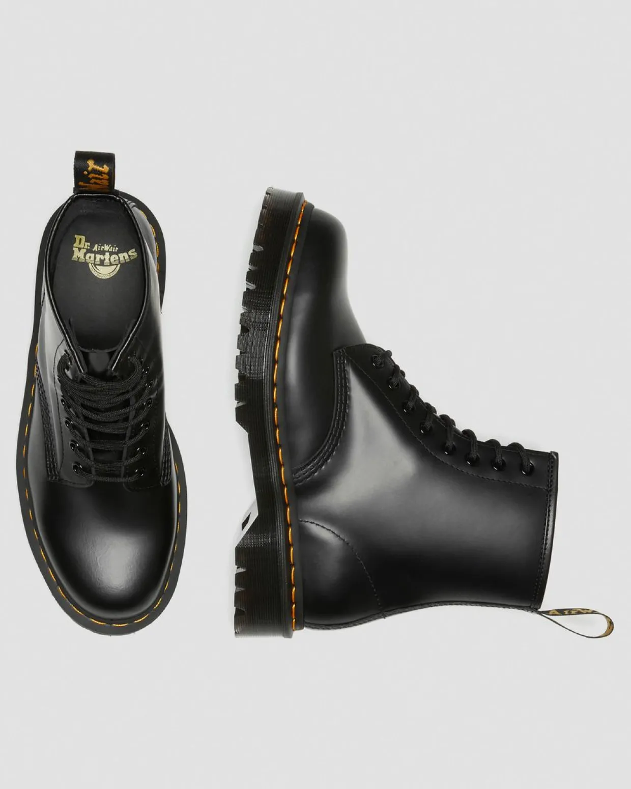 Dr. Martens Boots Plateformes Bex 1460 En Cuir Smooth Noir — Smooth Leather Sale