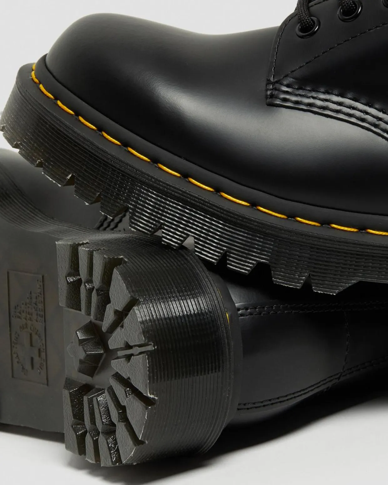 Dr. Martens Boots Plateformes Bex 1460 En Cuir Smooth Noir — Smooth Leather Sale