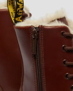 Dr. Martens Boots Plateformes Jadon Doublées De Fourrure Synthétique Marron — Abruzzo Wp Outlet