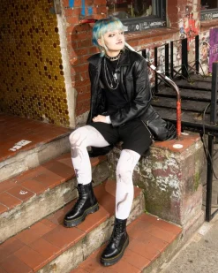 Dr. Martens Boots Plateformes Jadon En Cuir Smooth Noir — Polished Smooth Sale