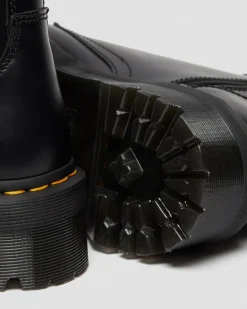 Dr. Martens Boots Plateformes Jadon En Cuir Smooth Noir — Polished Smooth Sale