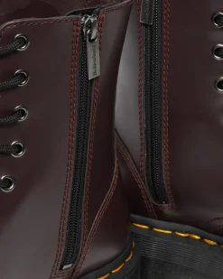 Dr. Martens Boots Plateformes Jadon En Cuir Smooth Bordeaux — Smooth Leather Hot