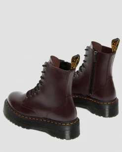 Dr. Martens Boots Plateformes Jadon En Cuir Smooth Bordeaux — Smooth Leather Hot