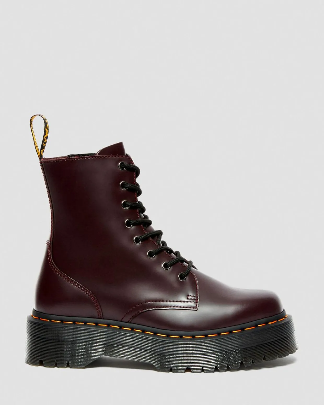 Dr. Martens Boots Plateformes Jadon En Cuir Smooth Bordeaux — Smooth Leather Hot