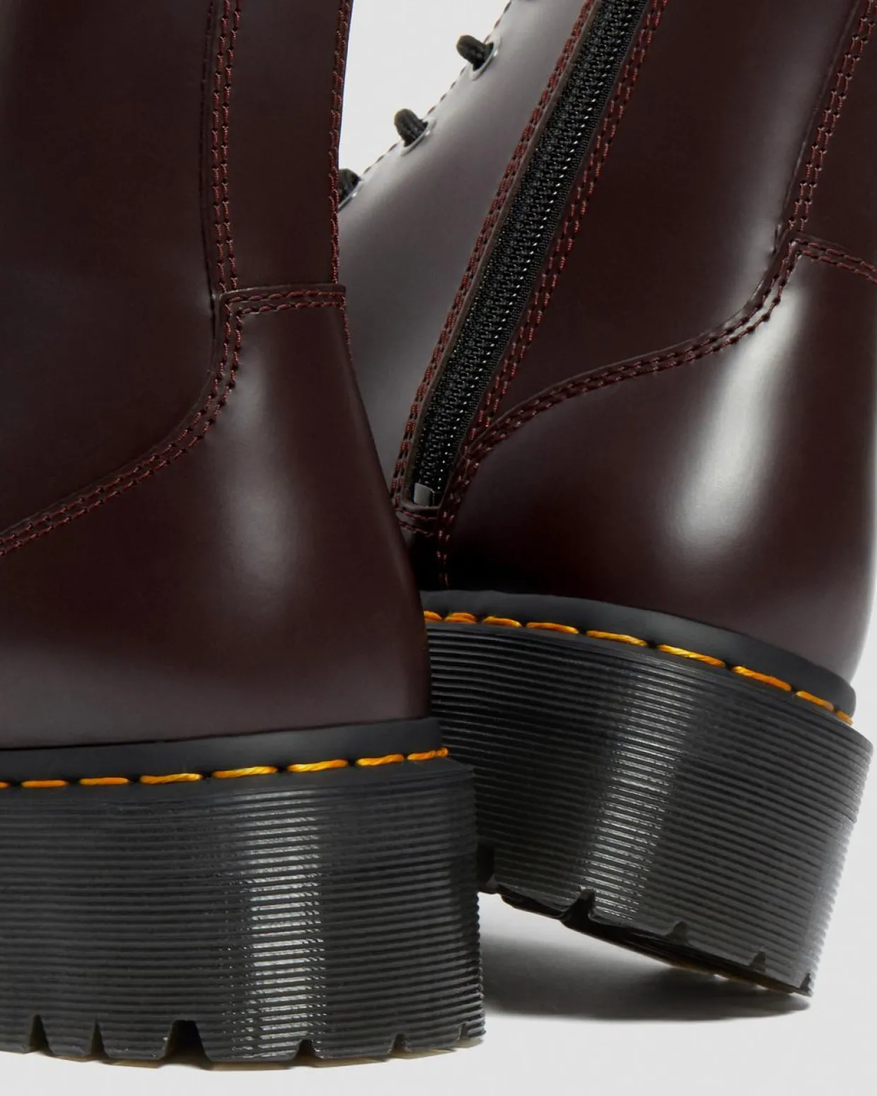 Dr. Martens Boots Plateformes Jadon En Cuir Smooth Bordeaux — Smooth Leather Hot