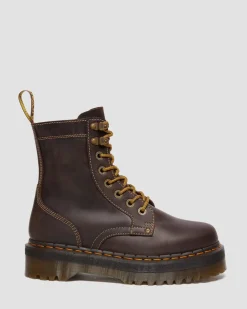 Dr. Martens Boots Plateformes Jadon En Cuir Marron — Crazy Horse Store