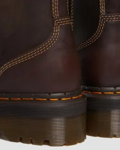 Dr. Martens Boots Plateformes Jadon En Cuir Marron — Crazy Horse Store