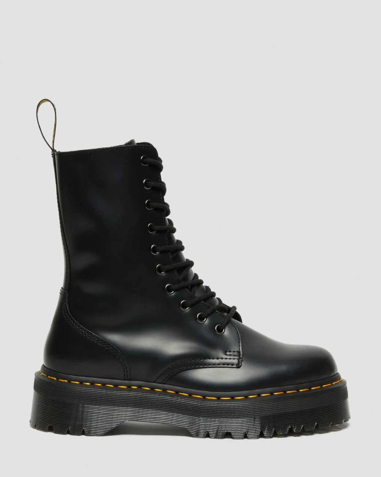 Dr. Martens Boots Plateformes Jadon Hi En Cuir Smooth Noir — Polished Smooth Discount