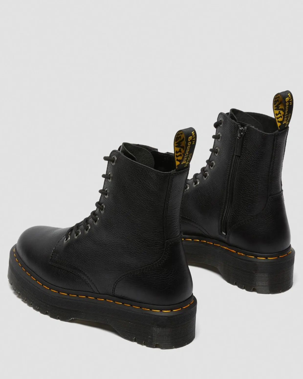 Dr. Martens Boots Plateformes Jadon III En Cuir Pisa Noir — Pisa Store