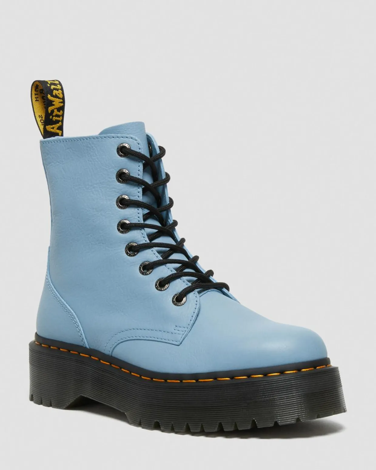 Dr. Martens Boots Plateformes Jadon III En Cuir Pisa Bleu — Pisa Online