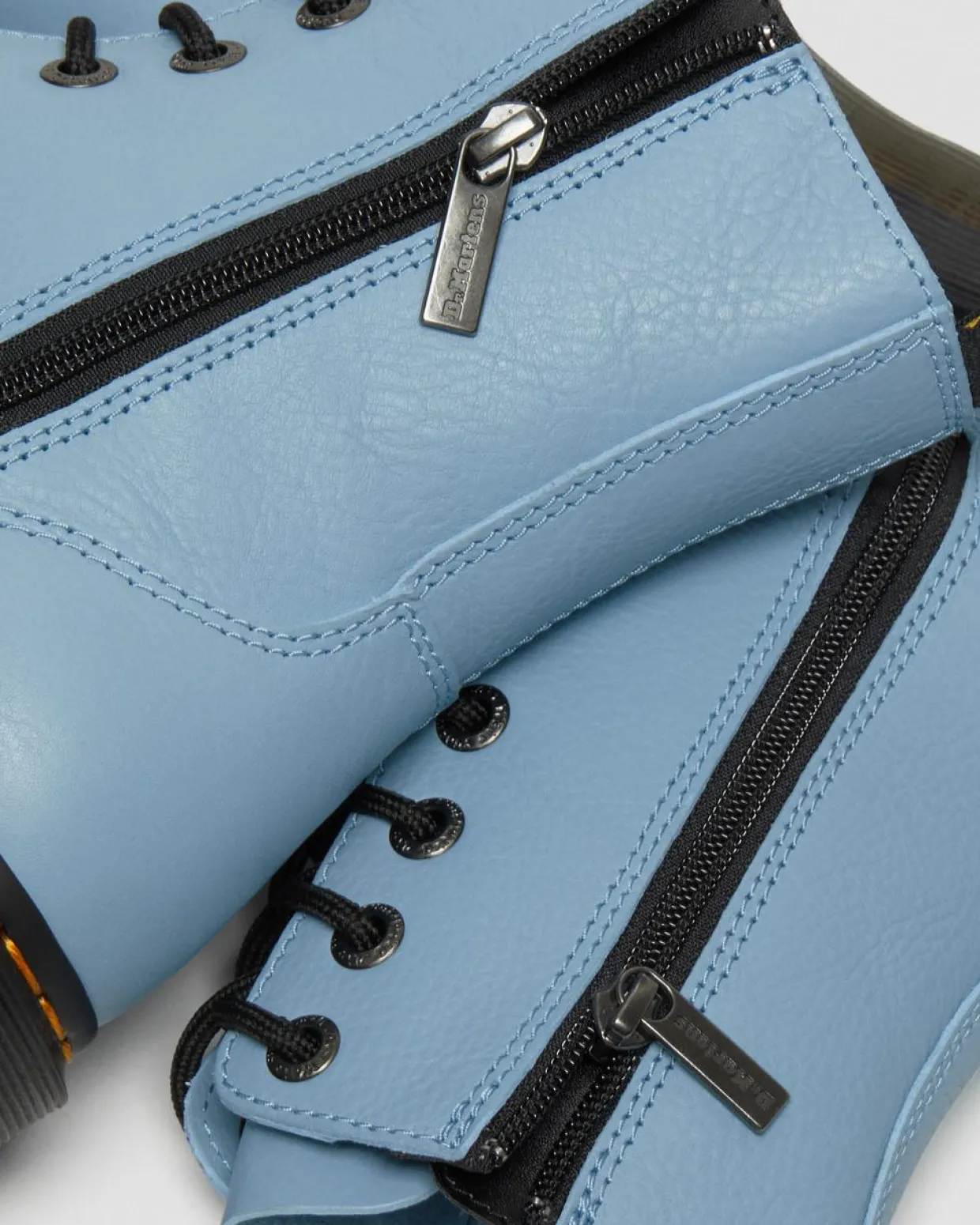 Dr. Martens Boots Plateformes Jadon III En Cuir Pisa Bleu — Pisa Online
