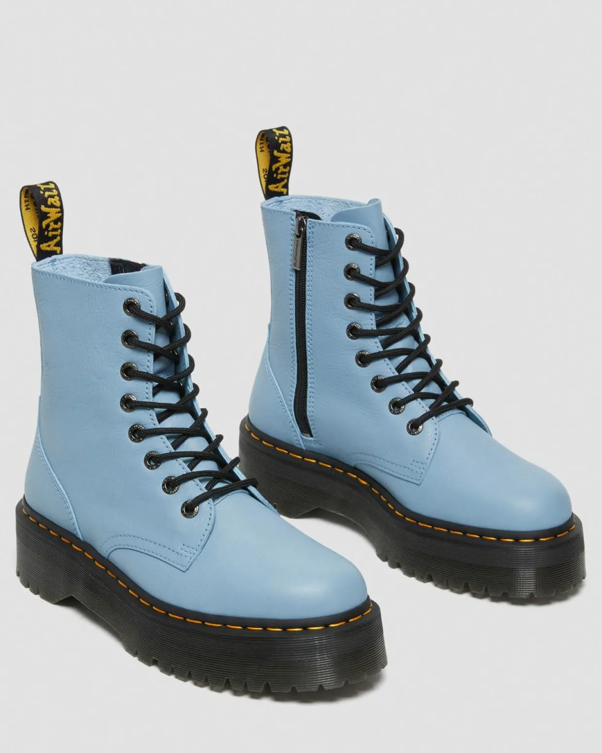 Dr. Martens Boots Plateformes Jadon III En Cuir Pisa Bleu — Pisa Online