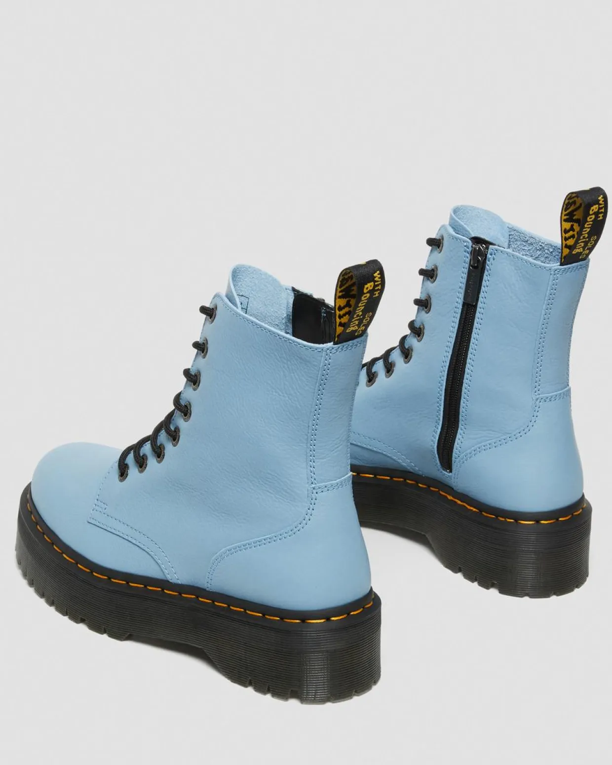 Dr. Martens Boots Plateformes Jadon III En Cuir Pisa Bleu — Pisa Online