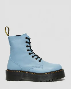 Dr. Martens Boots Plateformes Jadon III En Cuir Pisa Bleu — Pisa Online