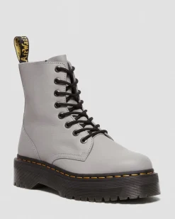 Dr. Martens Boots Plateformes Jadon III En Cuir Pisa Gris — Pisa Best