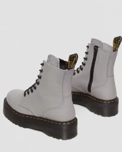 Dr. Martens Boots Plateformes Jadon III En Cuir Pisa Gris — Pisa Best