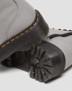 Dr. Martens Boots Plateformes Jadon III En Cuir Pisa Gris — Pisa Best