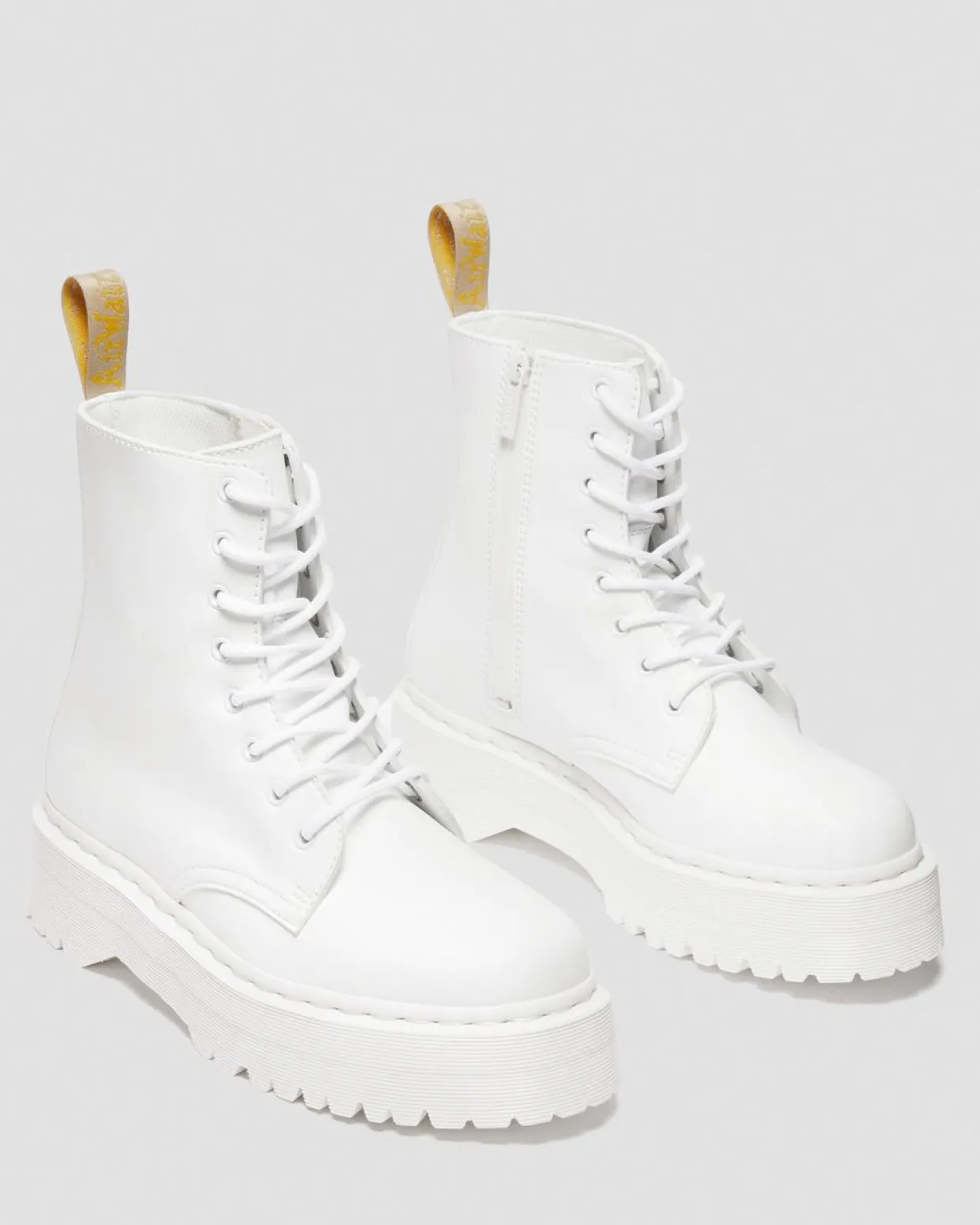 Dr. Martens Boots Plateformes Jadon II Mono Kemble Vegan Blanc — Kemble Best