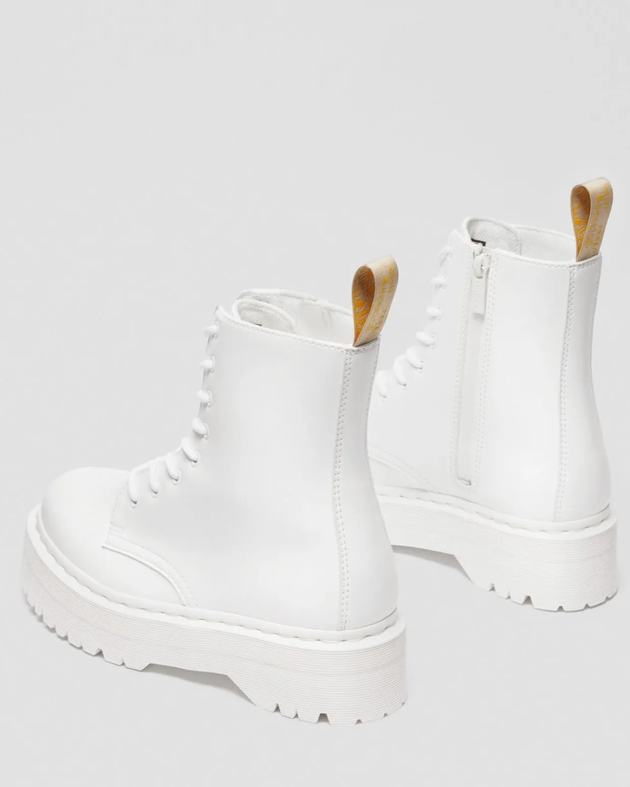 Dr. Martens Boots Plateformes Jadon II Mono Kemble Vegan Blanc — Kemble Best