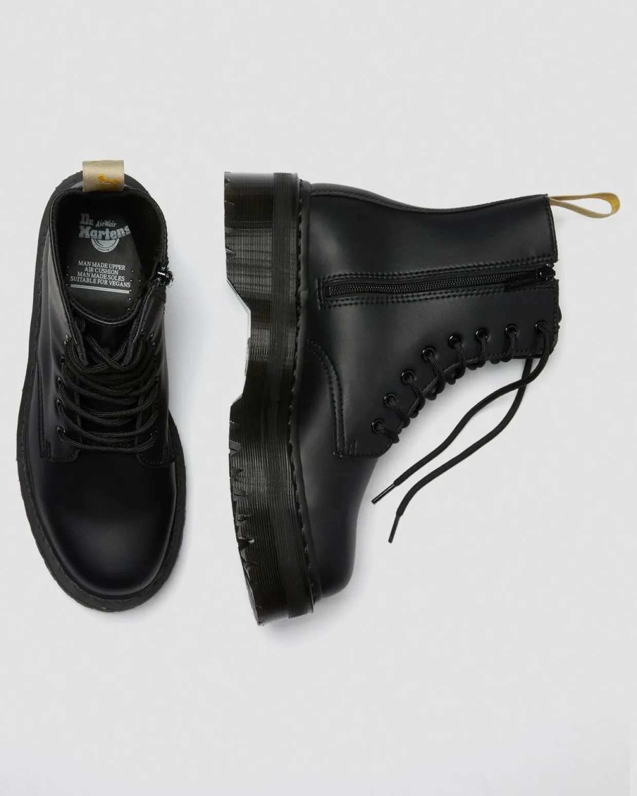 Dr. Martens Boots Plateformes Jadon II Mono Vegan Noir — Felix Rub Off New