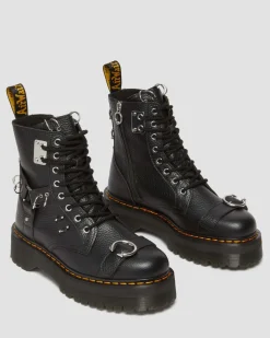 Dr. Martens Boots Plateformes Jadon Piercing En Cuir Milled Nappa Noir — Milled Nappa Cheap