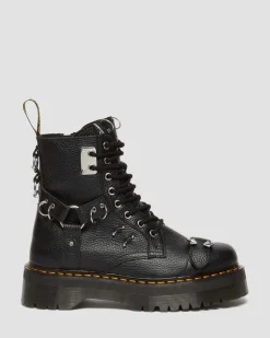 Dr. Martens Boots Plateformes Jadon Piercing En Cuir Milled Nappa Noir — Milled Nappa Cheap